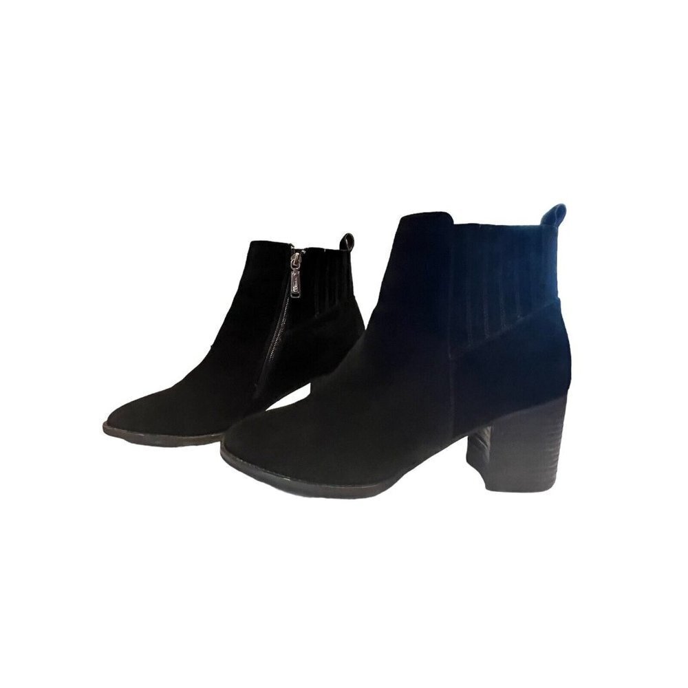 Blondo Sabina Black Suede Leather Waterproof Ankle‎ Booties Boots Size 10 Women - Picture 2 of 12